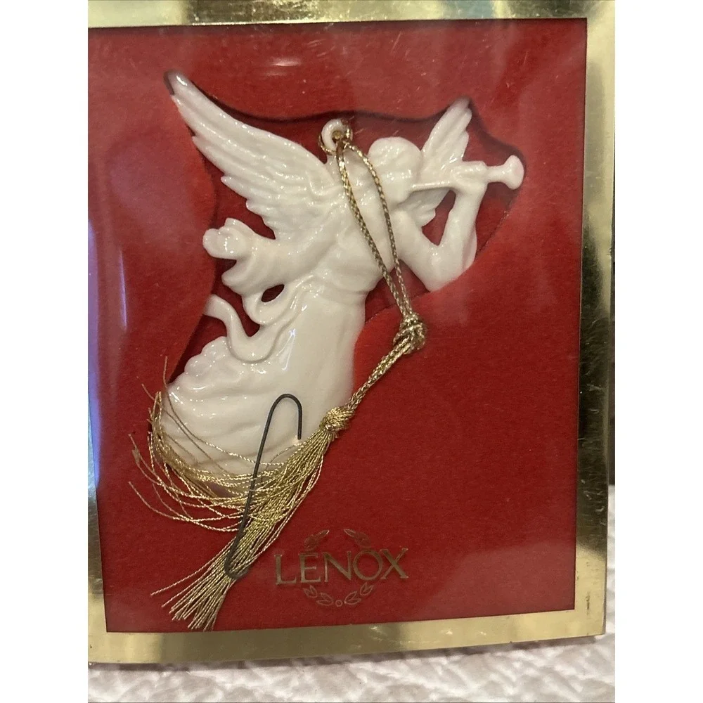 Vintage Lenox‎ Renaissance Angel with Violin Christmas Ornament Mint in Box